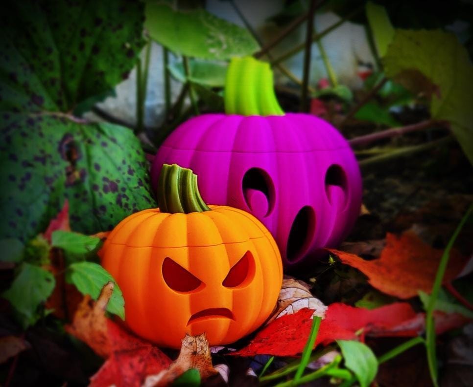Halloween pumpkins set of 5 colourful autumn decor uk made