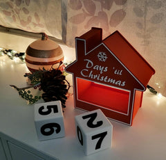 Christmas Countdown Advent Calendar House | Festive Family Fun | Red or Green