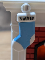 Personalised christmas fireplace | festive ornament | Seasonal Candle | red xmas decoration with presents and stockings