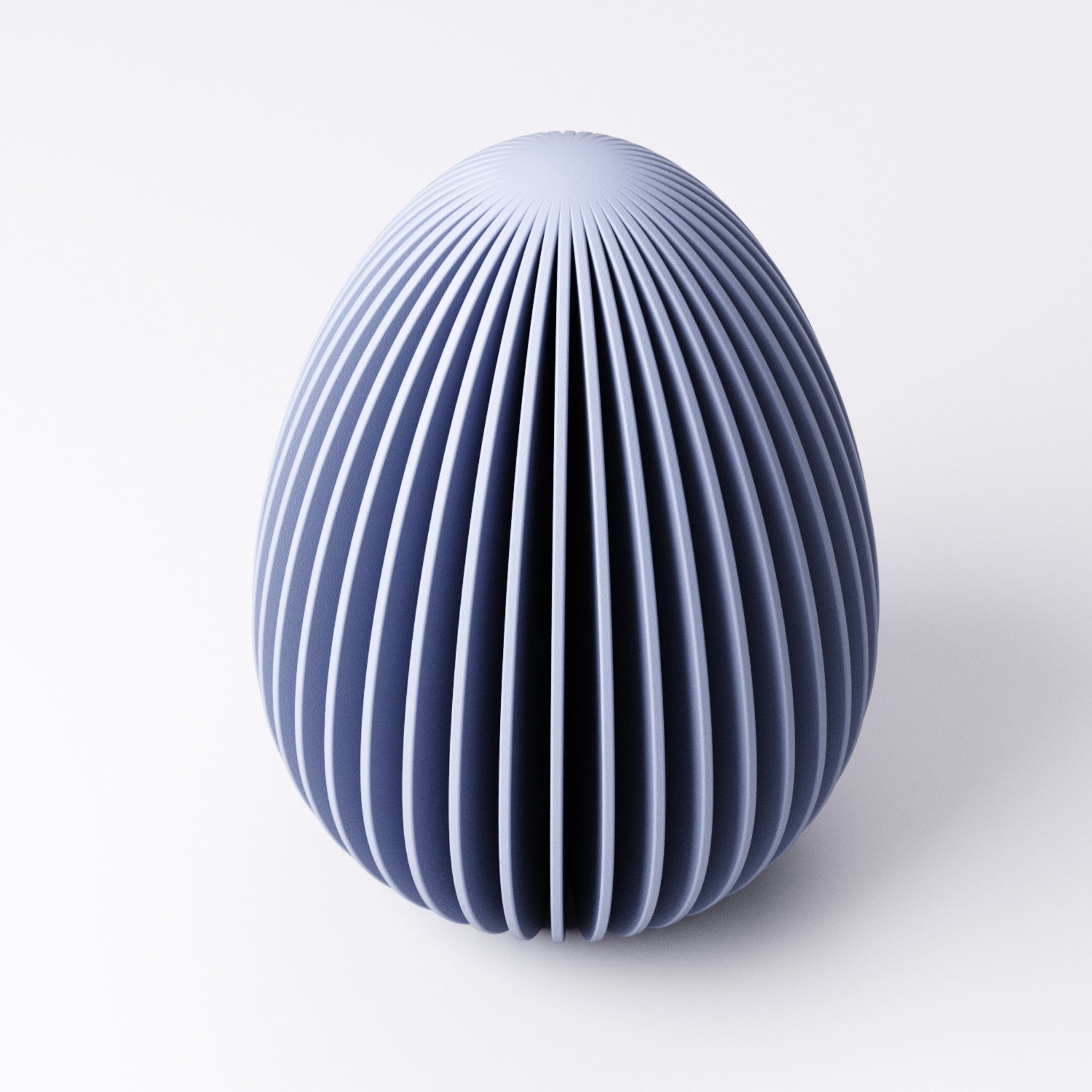 Close-up of the fin ridge texture on the egg decoration's exterior
