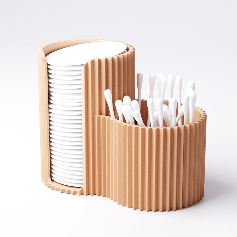Cotton swab and pad holder shown in a second alternate colourway