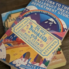 Bookish era bookmark on a stack of books — gift for Taylor Swift fans who love reading