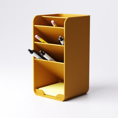 Tiered Pen Holder | Desk Organiser with Sticky Note Shelf | Custom Colours