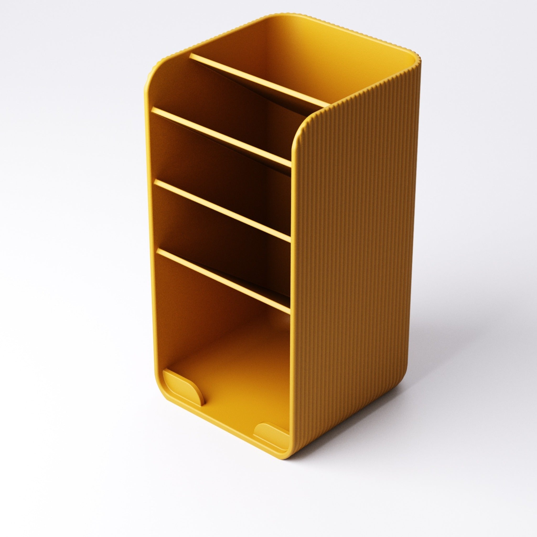 Tiered Pen Holder | Desk Organiser with Sticky Note Shelf | Custom Colours
