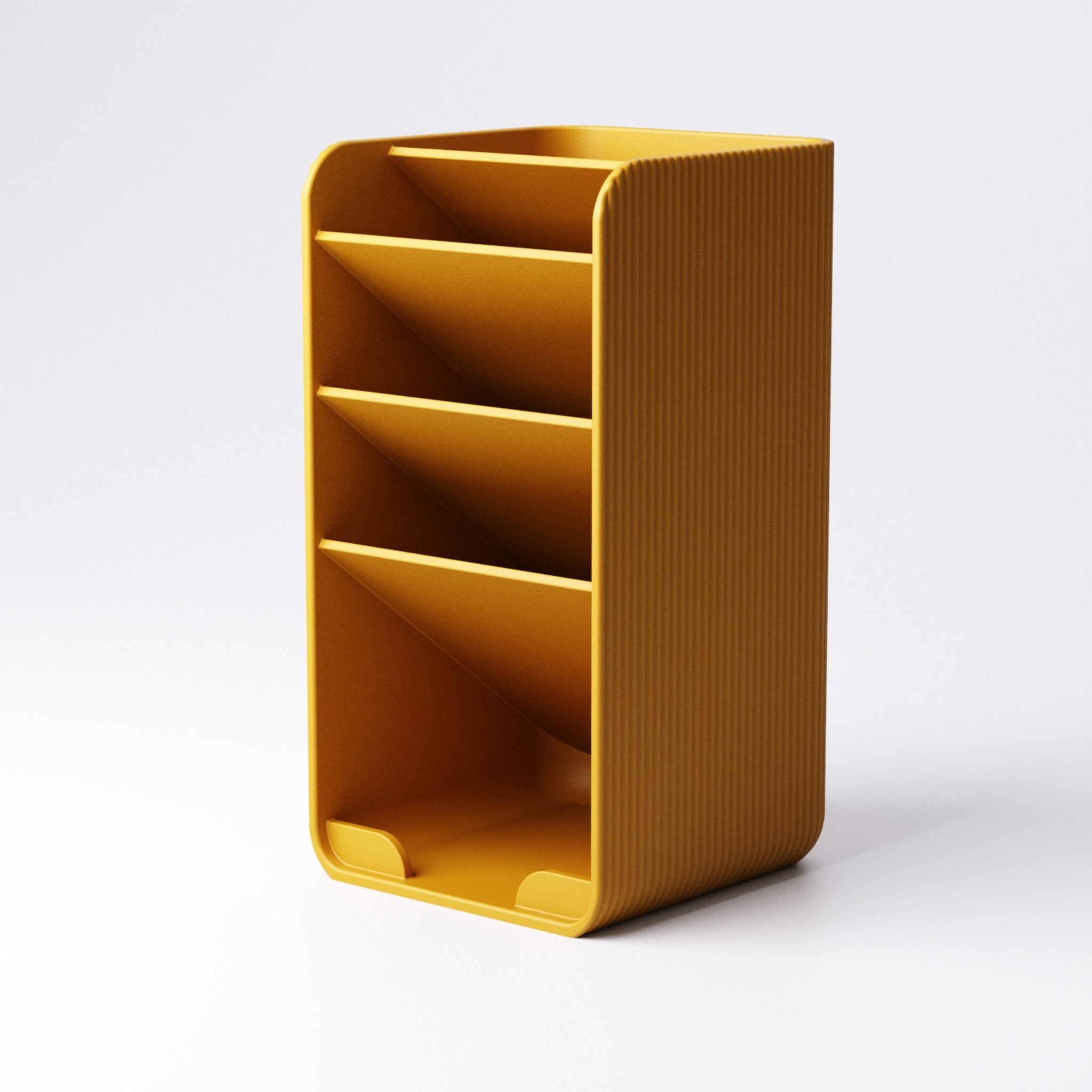 Tiered Pen Holder | Desk Organiser with Sticky Note Shelf | Custom Colours