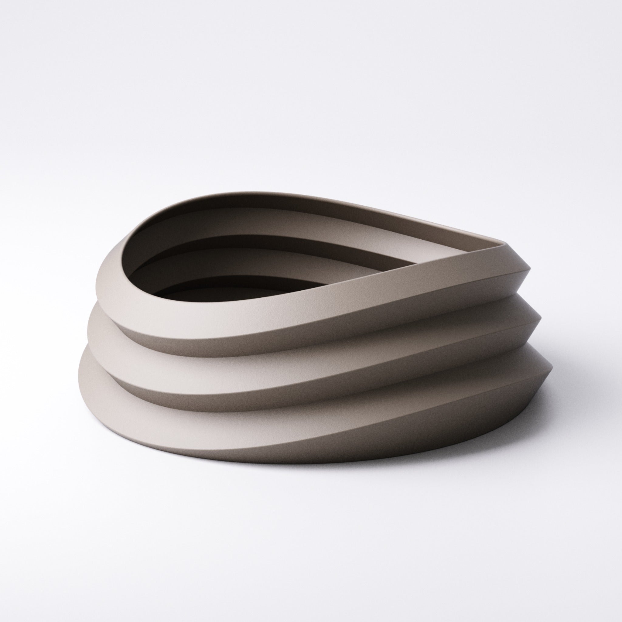 Close-up of the wave-pleated rim showing the bowl's depth for holding fruit and small items