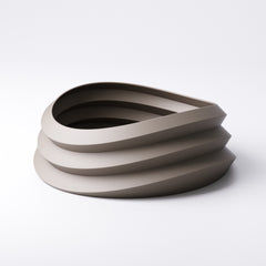 Close-up of the wave-pleated rim showing the bowl's depth for holding fruit and small items